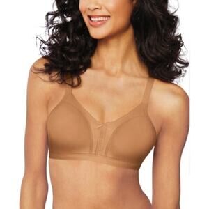 Bali Double Support Soft Touch Back Smoothing Wirefree Bra Size 42C Cinnamon NWT